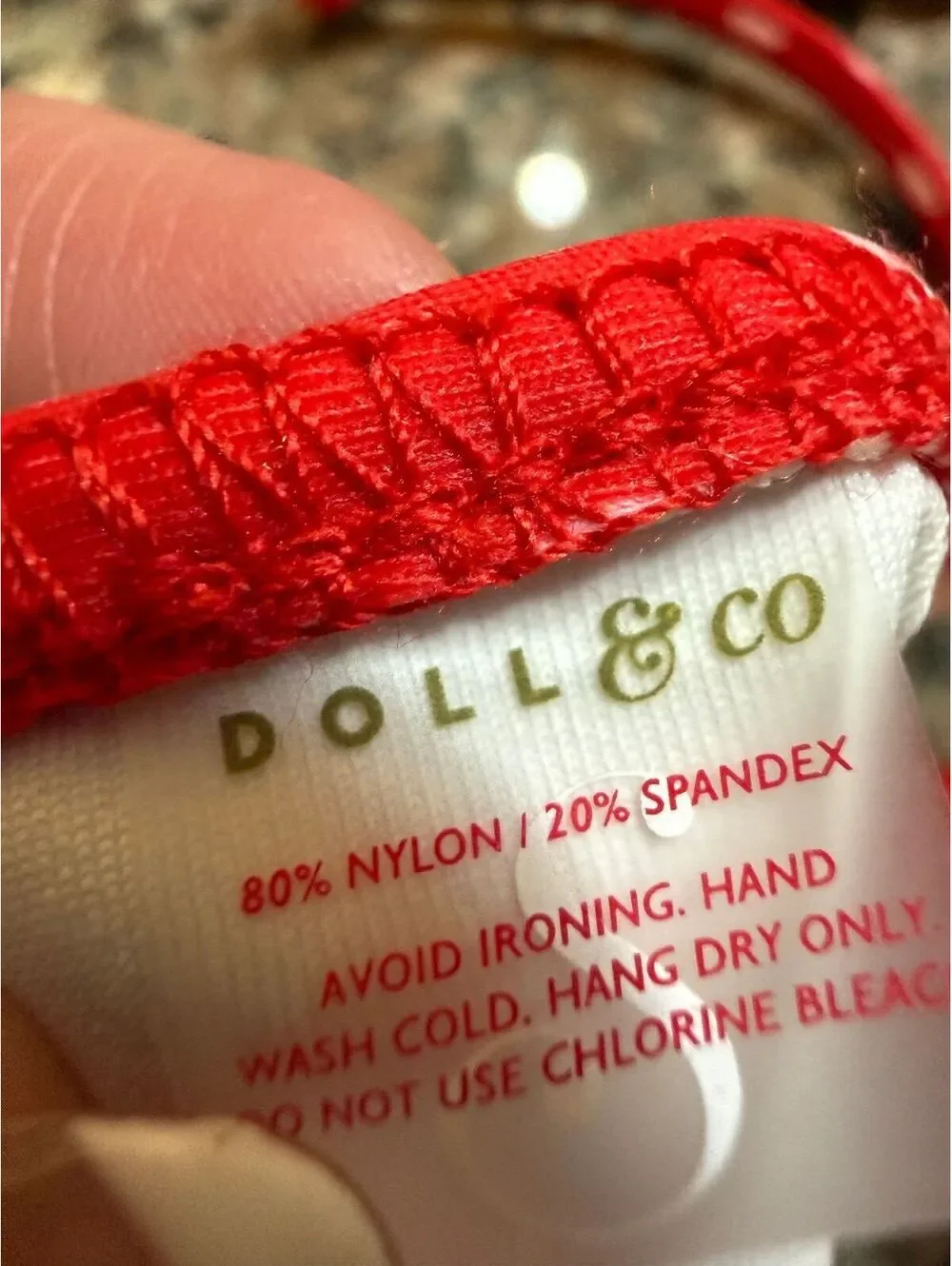 Doll & Co Red Polka Dot Bikini Set Made in USA. NEVER WORN